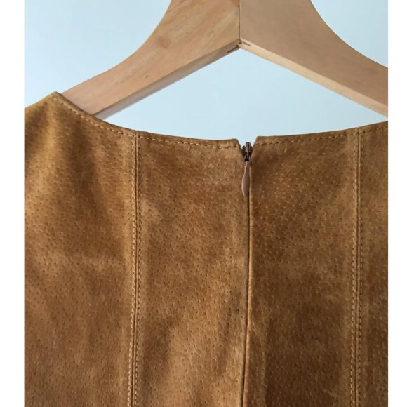 Y2K Suede Boxy Top | Vintage Brown Tank - Picture 4 of 4